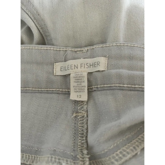 Eileen Fisher | Women's Gray Organic Cotton Raw Hen Ankle Crop Jeans Size 12 - Picture 13 of 13